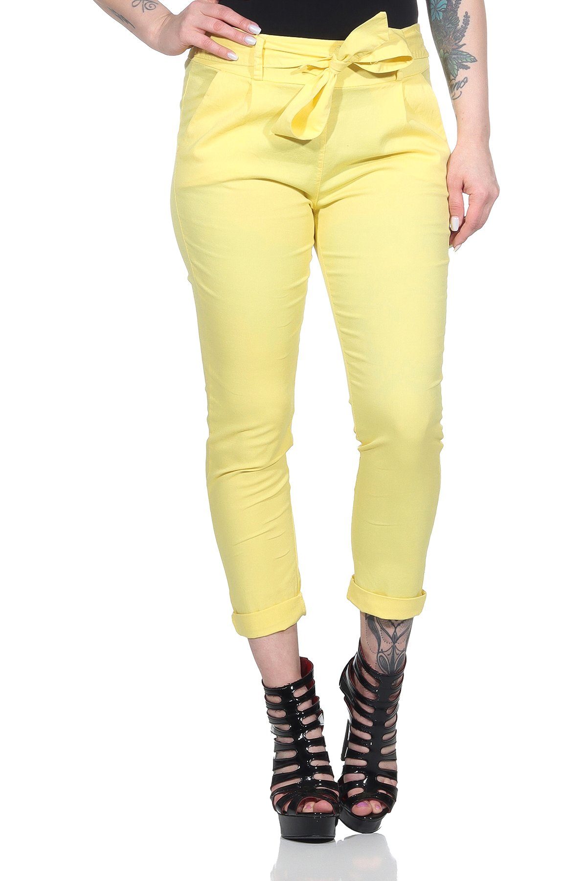 Mississhop Chinohose Damen Hose Baumwolle Hose günstig online kaufen