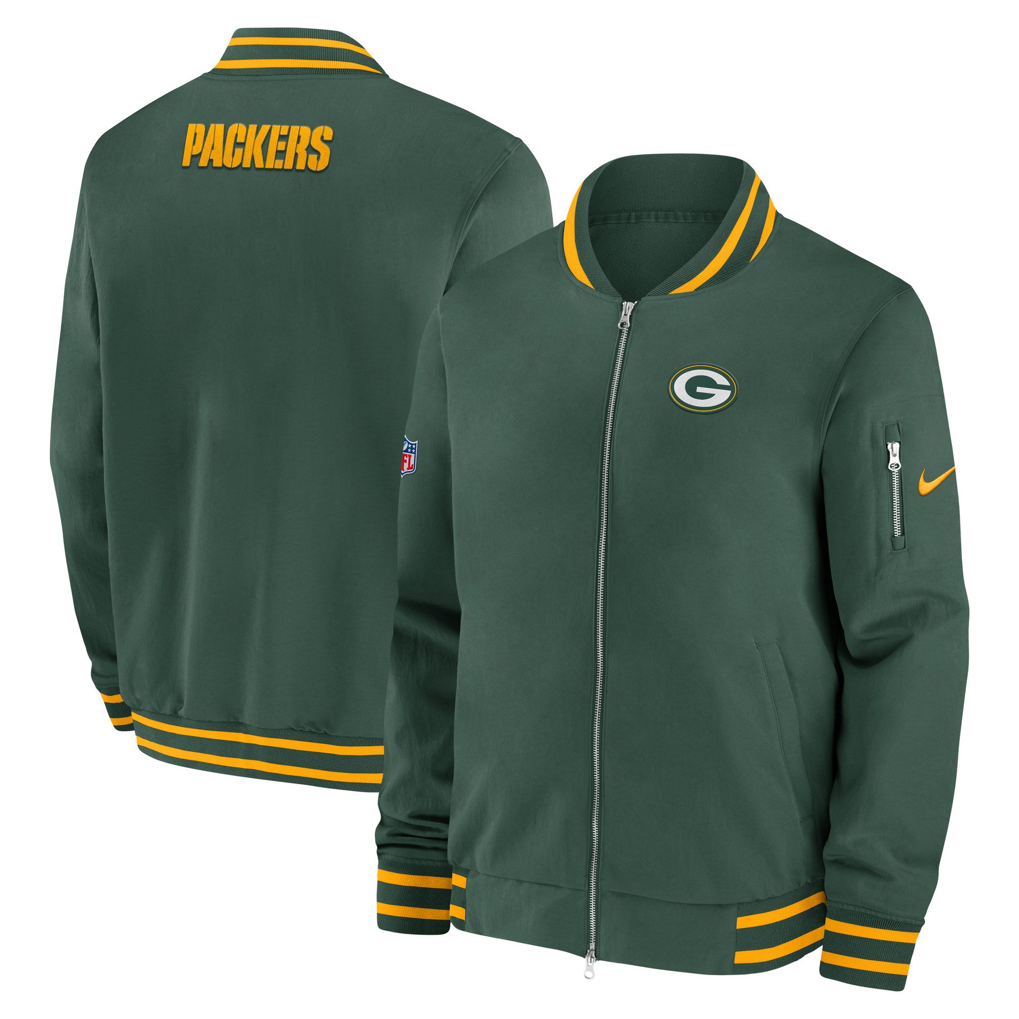 Nike Bomberjacke Nike Jacke Green Bay Packers Nike Coach Bomber günstig online kaufen