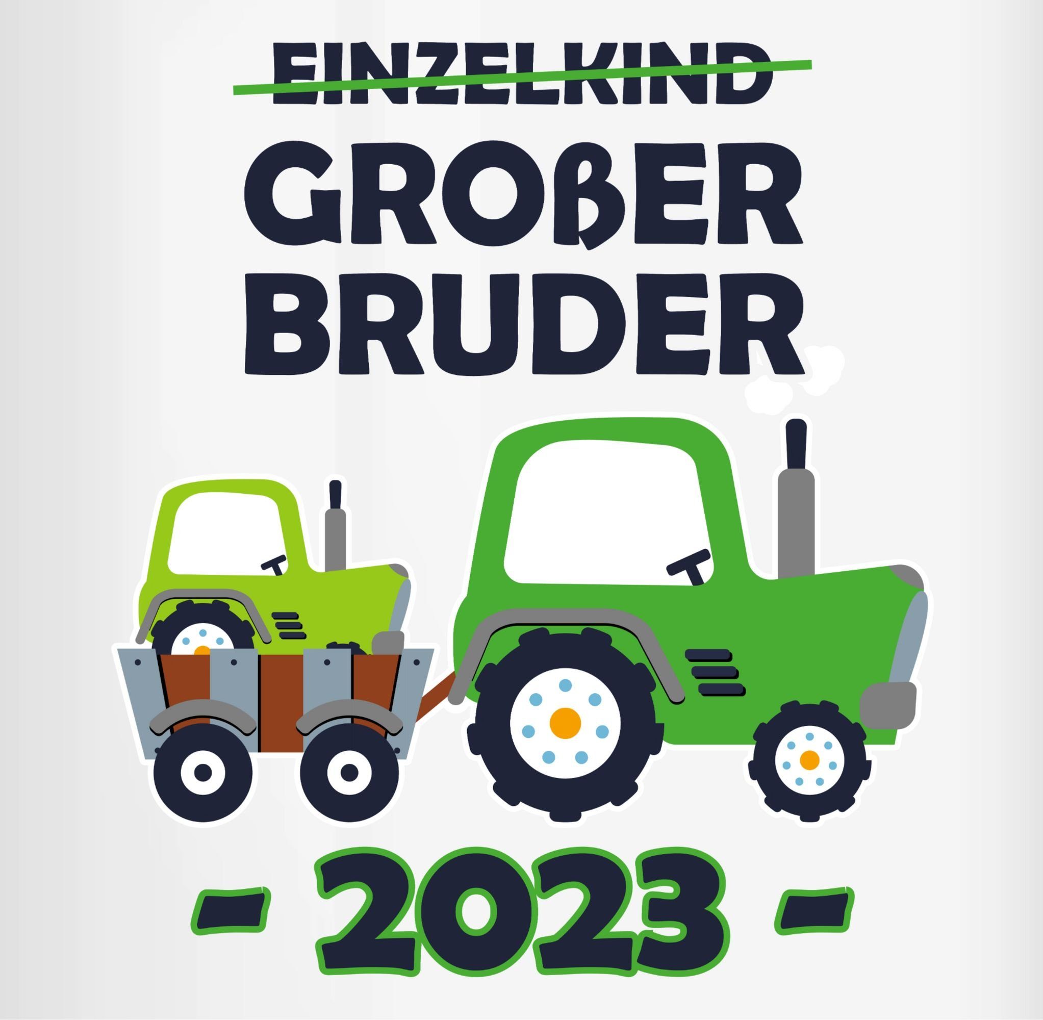 Bruder 2 Hellgrün Einzelkind Bruder 2023 Keramik, Shirtracer Tasse Großer Großer Traktor,