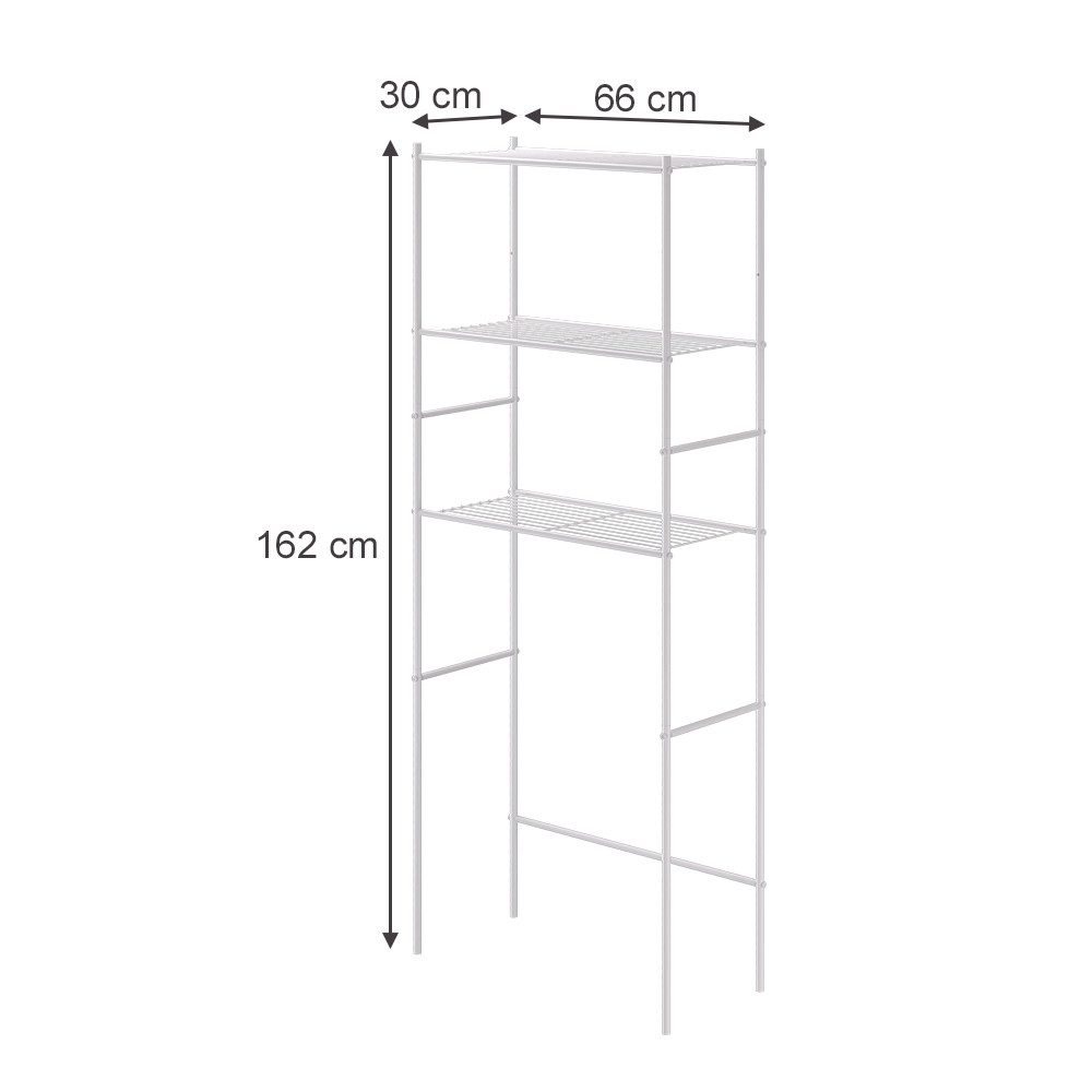 Vicco Waschmaschinenumbauschrank Miso, Weiß, 66 x 162 cm (1-St) – Bild 4 von 5