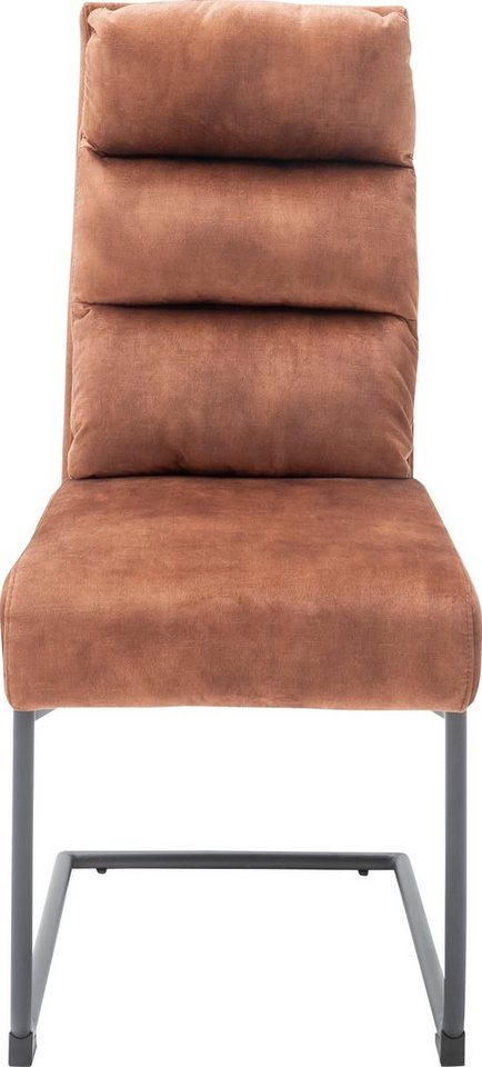 MCA furniture Freischwinger »Lampang« (Set, 2 Stück), 2er Set, Stuhl mit Stoffbezug im Vintagelook, Stuhl belastbar bis 120 kg-kaufen