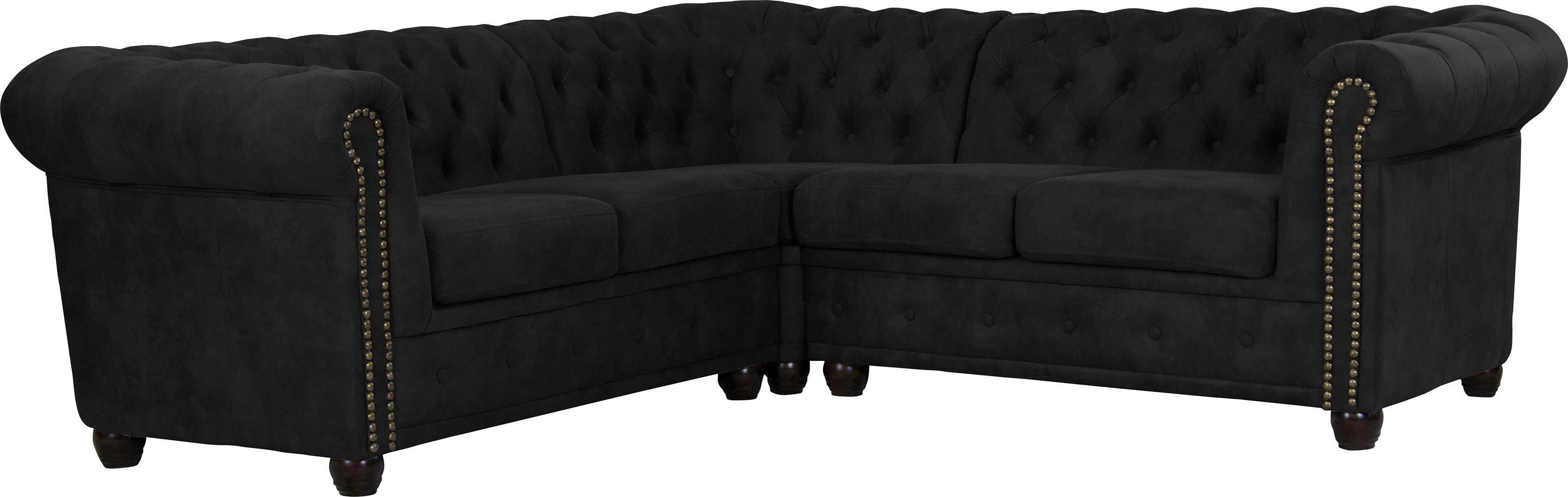 Home affaire Chesterfield-Sofa Rysum L-Form, Chesterfield-Optik, gleichschenklig