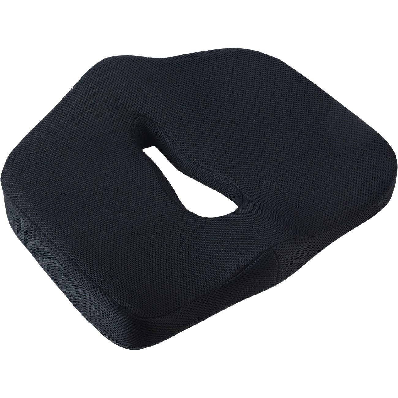 shop'n smile ideoon Sitzkissen Memory-Foam Sitzkissen Autositzkissen & Bürostuhlkissen 44x12x35 cm, Anti-Rutsch-Noppen/waschbar/entlastet Steißbein & Becken