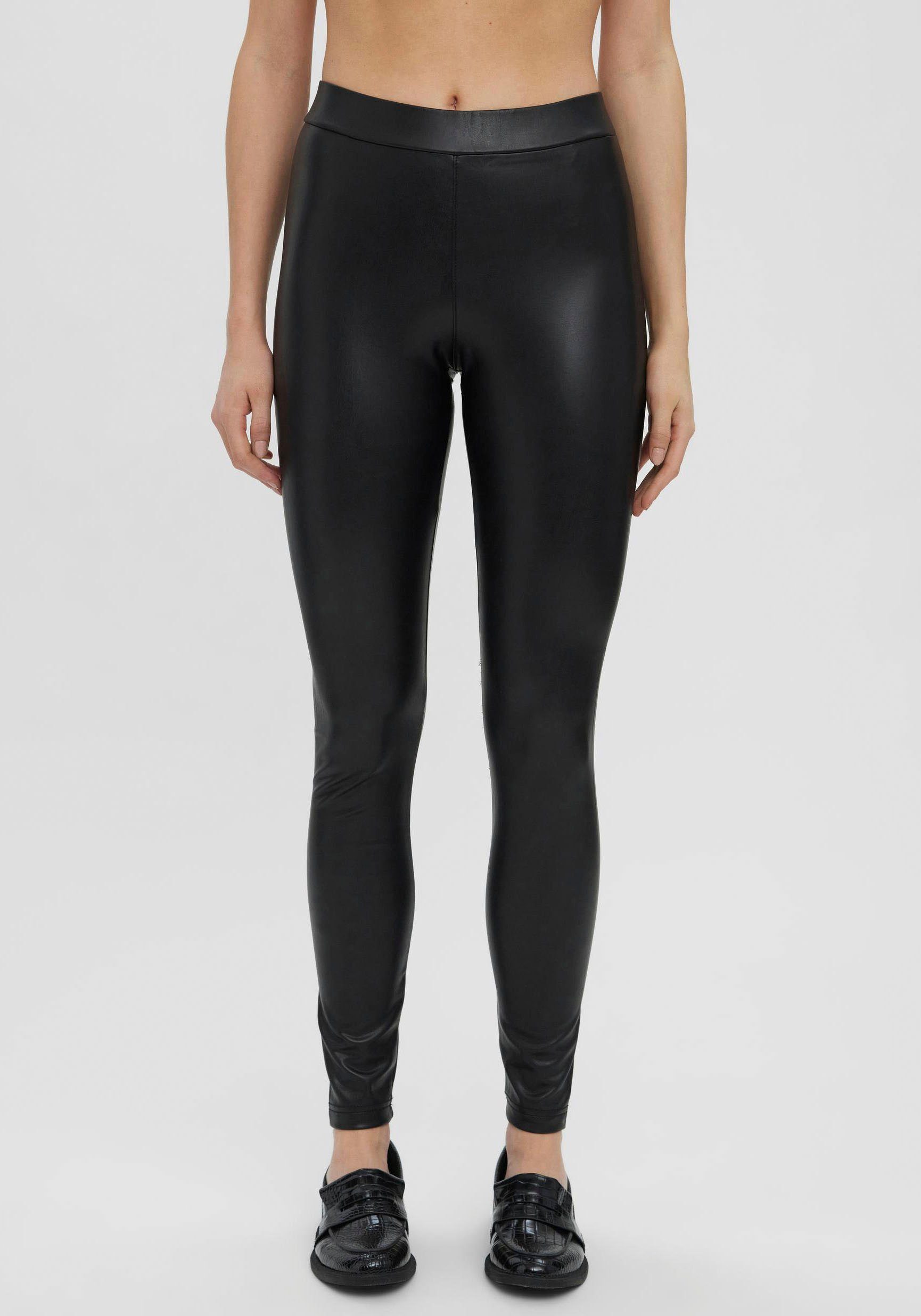Vero Moda Lederimitathose VMGANA MR PL LEGGING günstig online kaufen