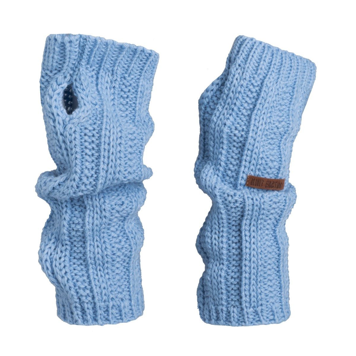 Knit Factory Защитные манжеты Nica Защитные манжеты Crystal Blue One Size Gestreift (Set, 1-St., Spar-Set) Strick accesoires Wohnen sale winter herbst deko mode Damen Herren