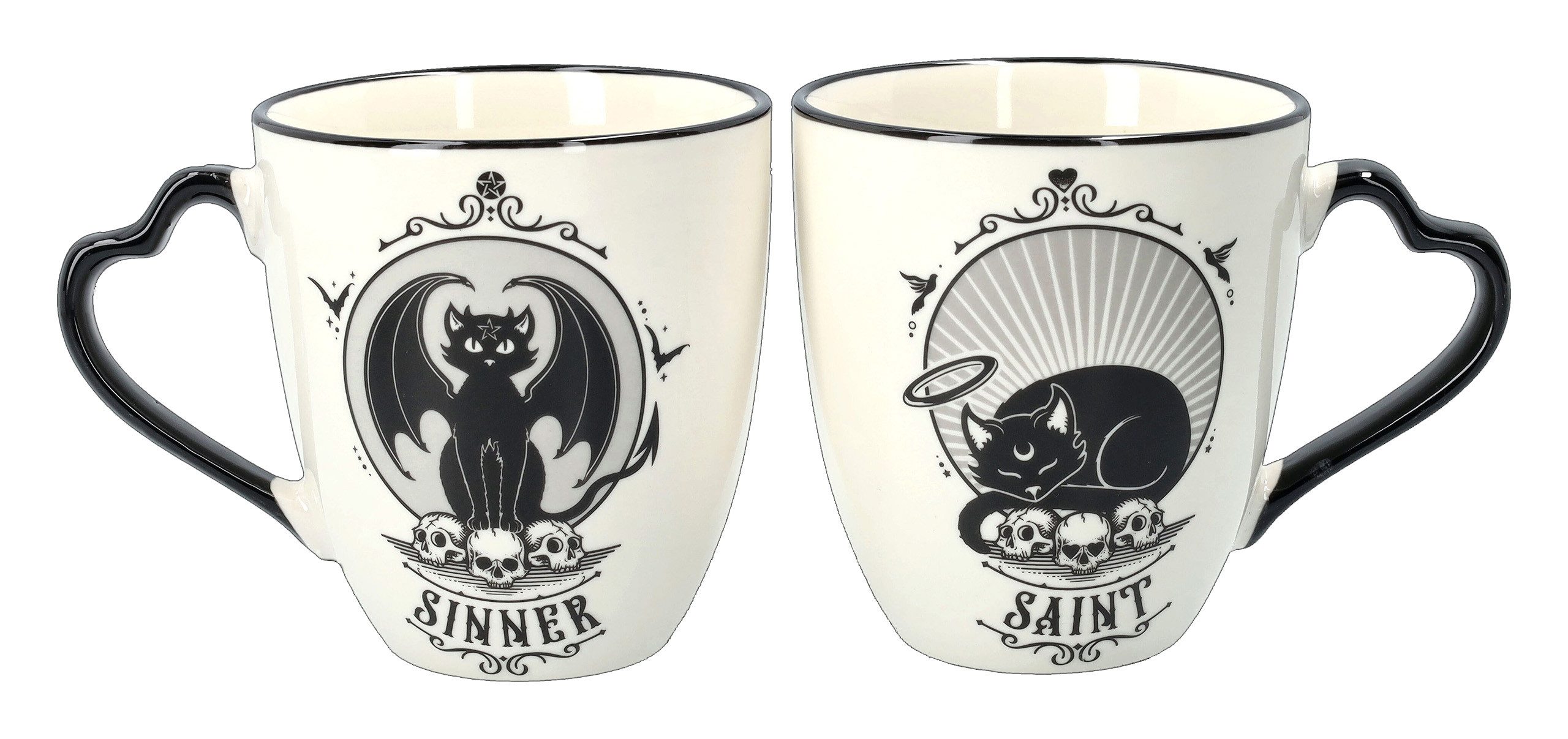 Figuren Shop GmbH Tasse Alchemy Partner Чашки - Heilige und Sünder - Katzen Tasse, Porzellan