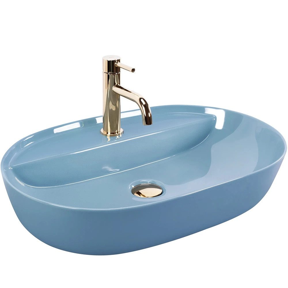wohnwerk.idee Aufsatzwaschbecken Design-Waschbecken oval, Keramik, mit günstig online kaufen