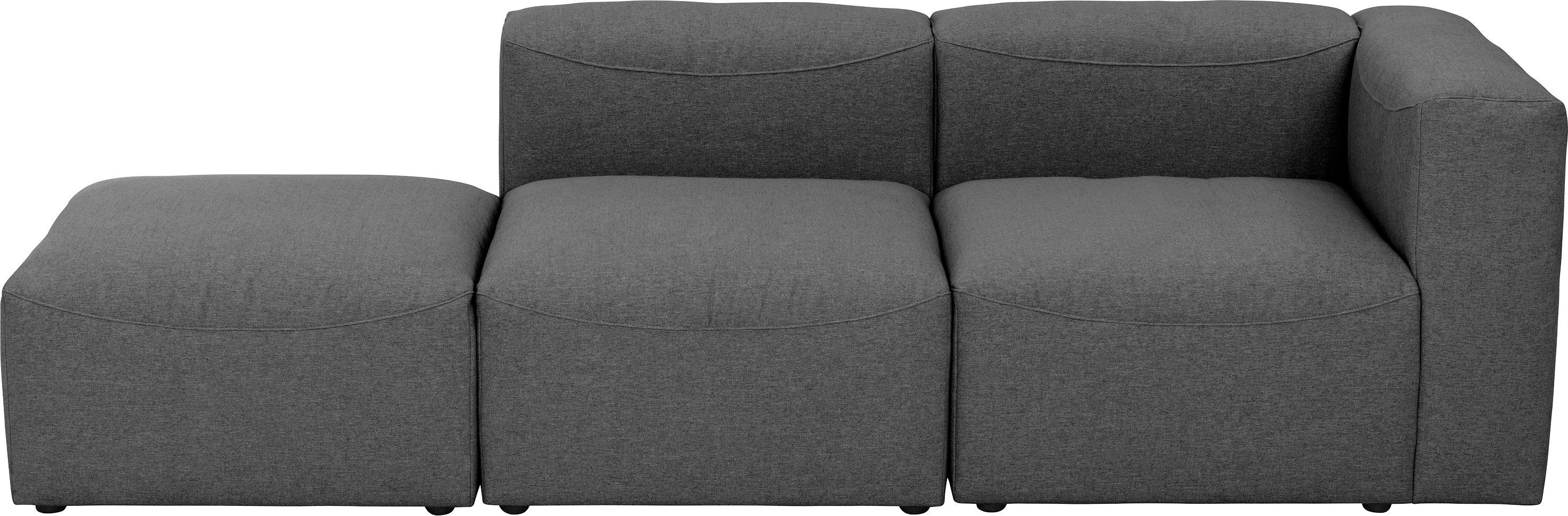 Sitz-Elementen, Teile, individuell 2-Sitzer 06 3 kombinierbar Lena, Max Spar-Set Winzer® anthrazit Sofa-Set aus 3