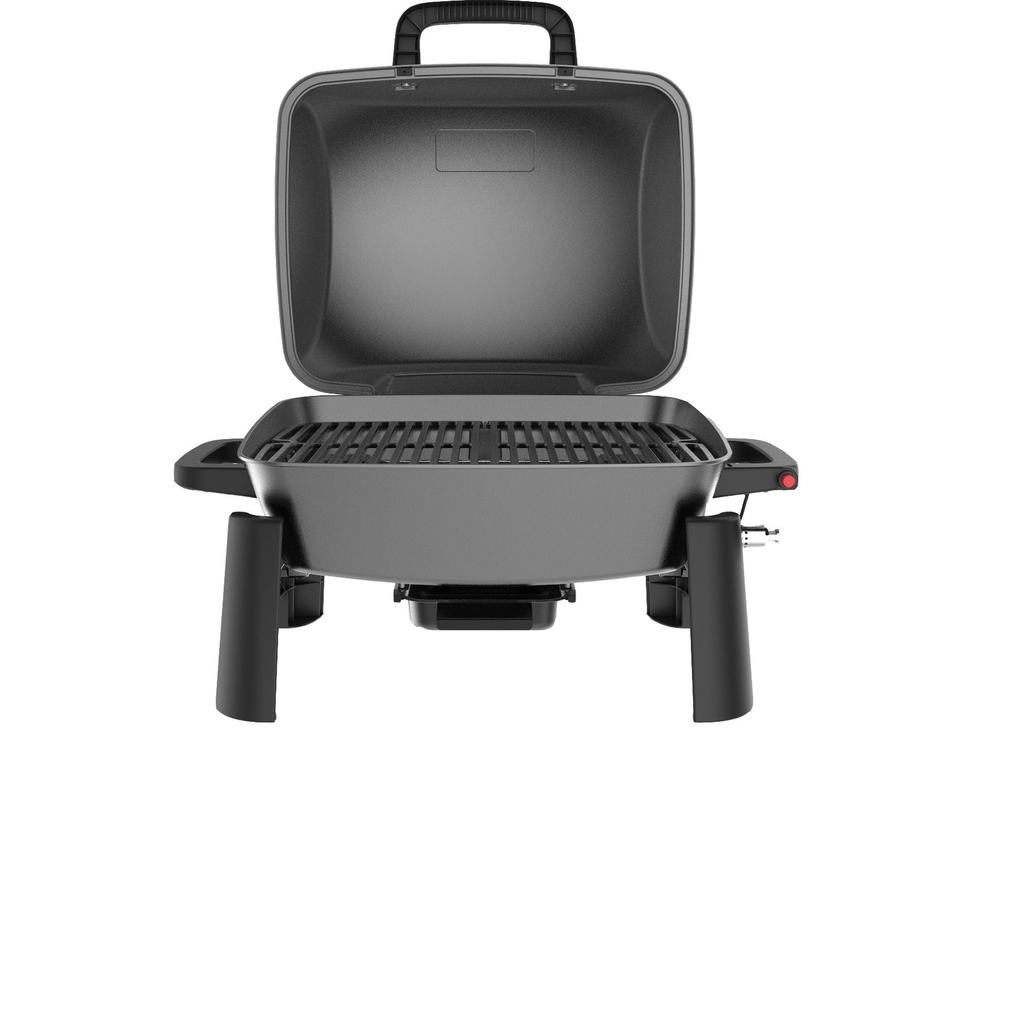 nexgrill Gasgrill Fortress 1-Brenner Tischgrill, Bis zu 300°C, Gusseisen Grillrost, Camping Gas Grill mit Edelstahlbrenner 3,1kw und Piezozündung