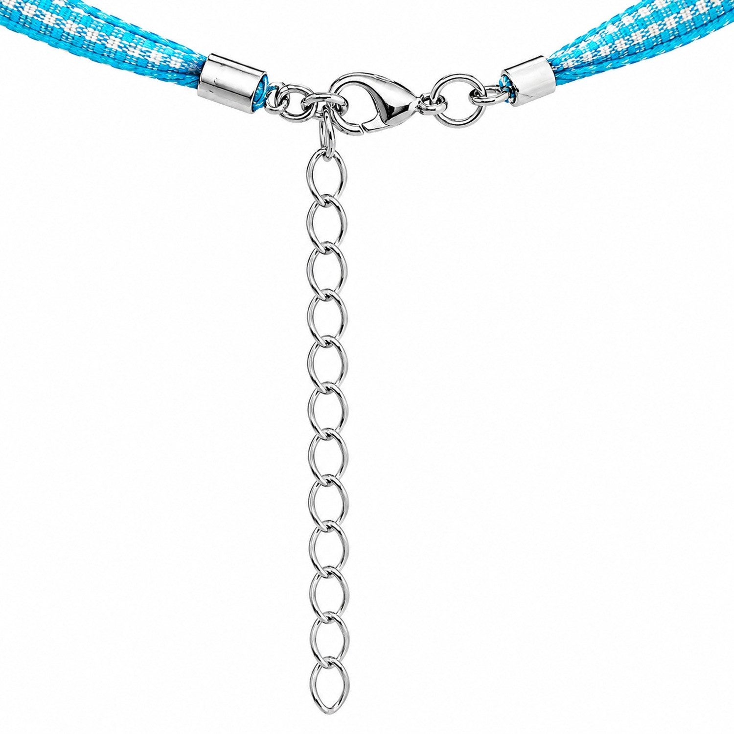 LUISIA® Herzkette LUISIA® Kinder Halskette "Herz" kariert mit Kristallen von Swarovski® – Bild 4 von 5