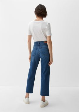 s.Oliver 7/8-Jeans Regular: Jeans mit ausgefranstem Saum Waschung