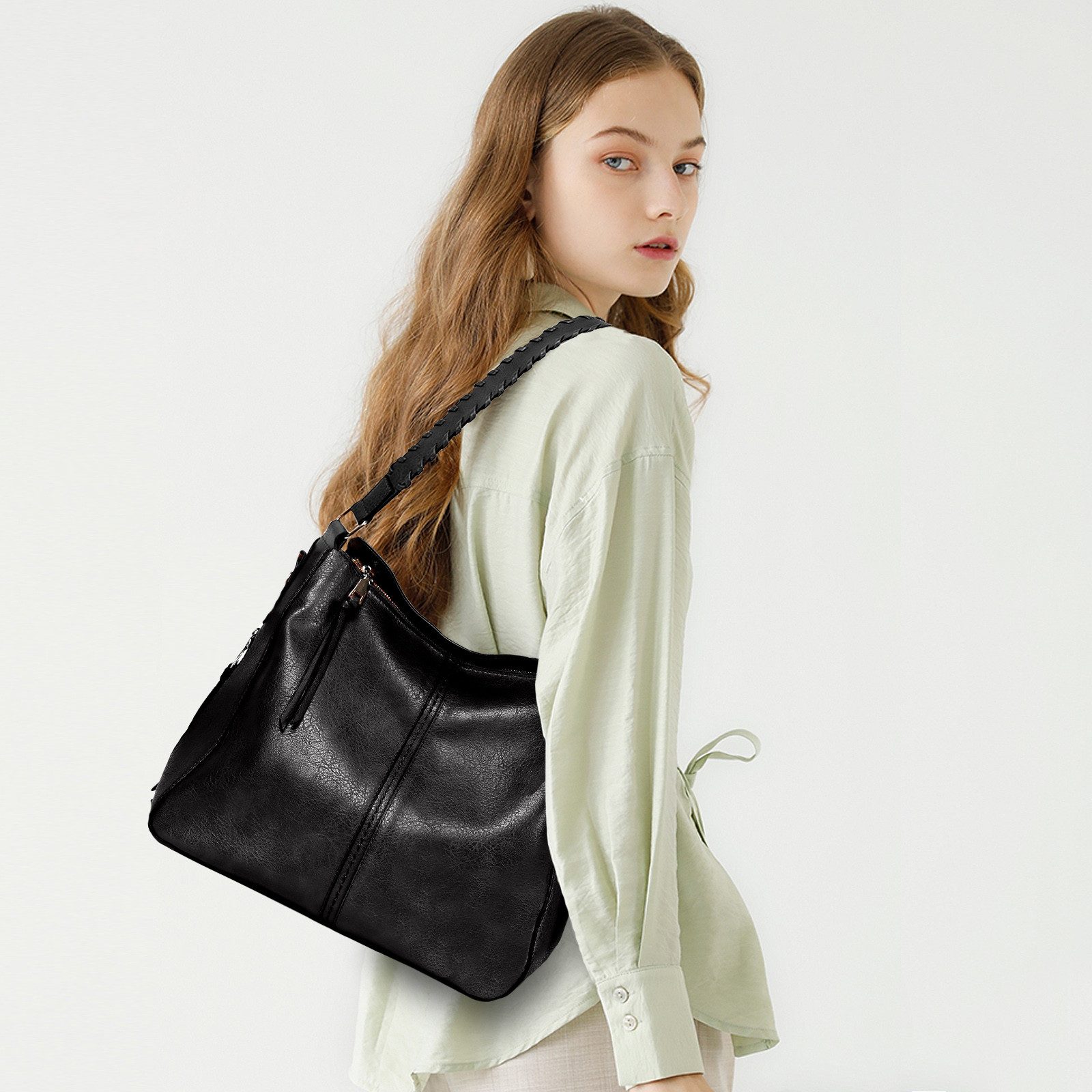 TAN.TOMI Schultertasche Handtasche Damen Shopper Lederimitat Umhängetasche günstig online kaufen