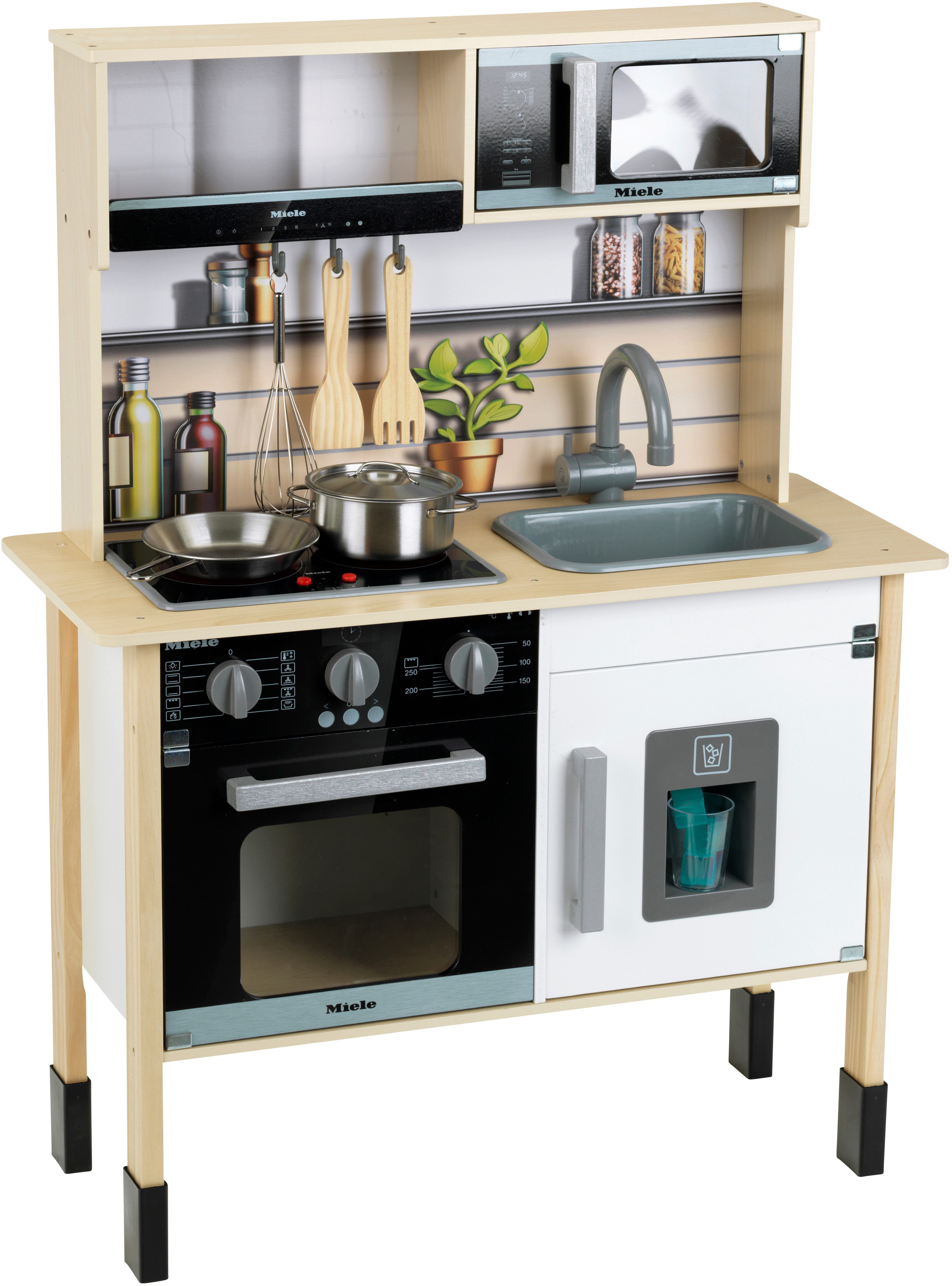 Klein Spielküche Miele Midi 2 Holz, Kunststoff, Metall, Aus Holz; mit Licht und Sound