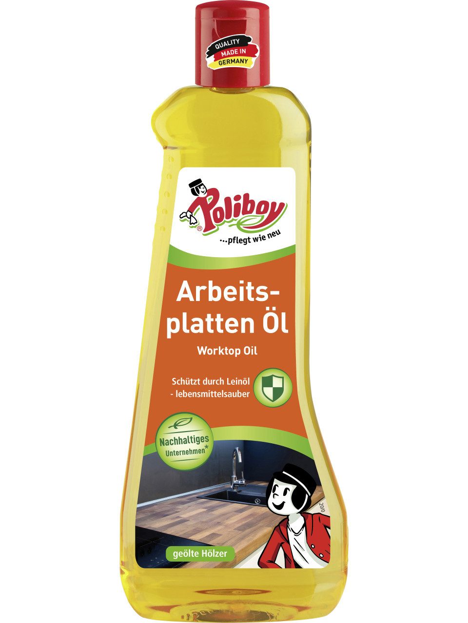 poliboy Holzschutzlasur Poliboy Arbeitsplattenöl 500 ml