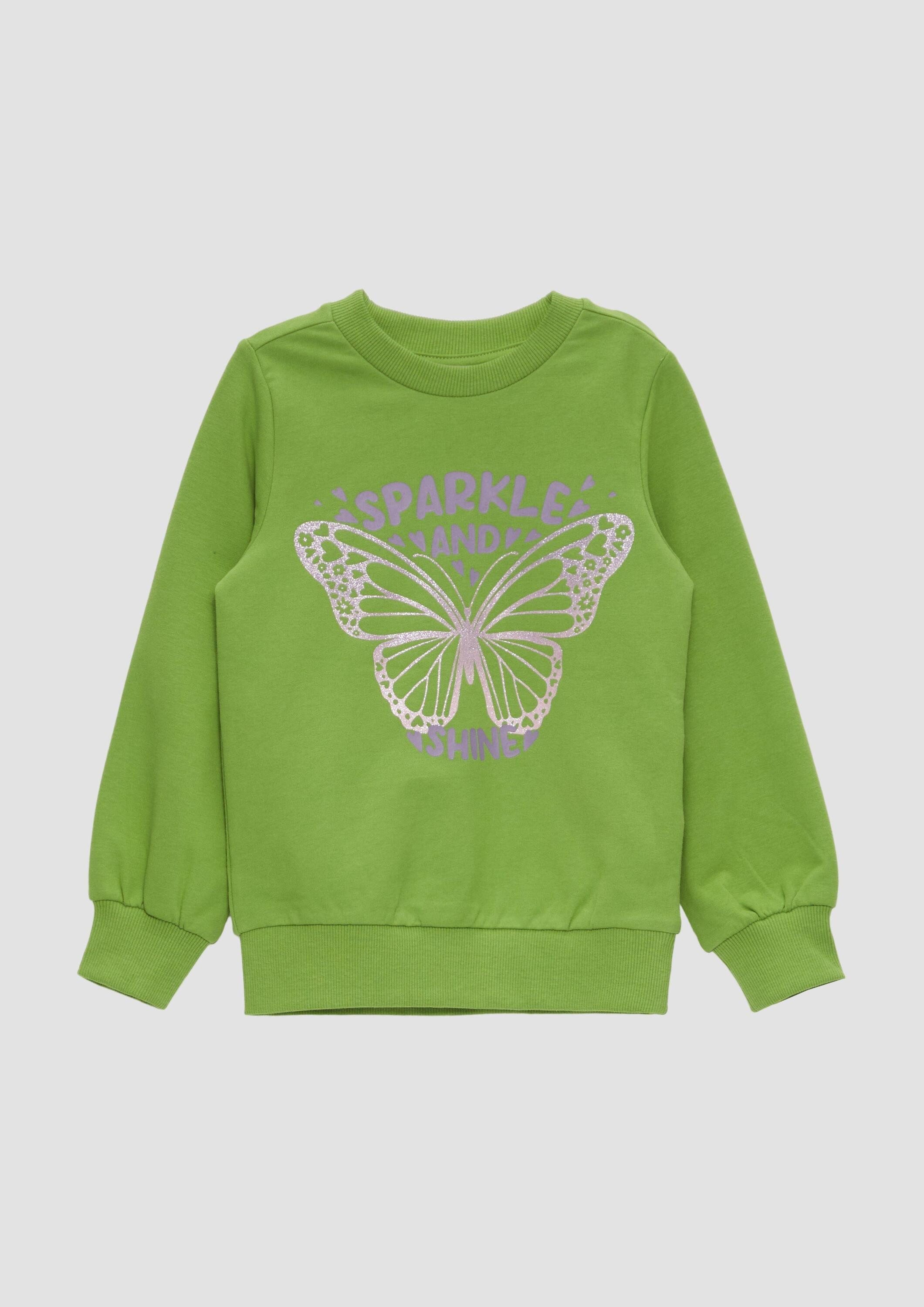 s.Oliver Sweatshirt Sweatshirt Sweatshirt mit Glitzerprint