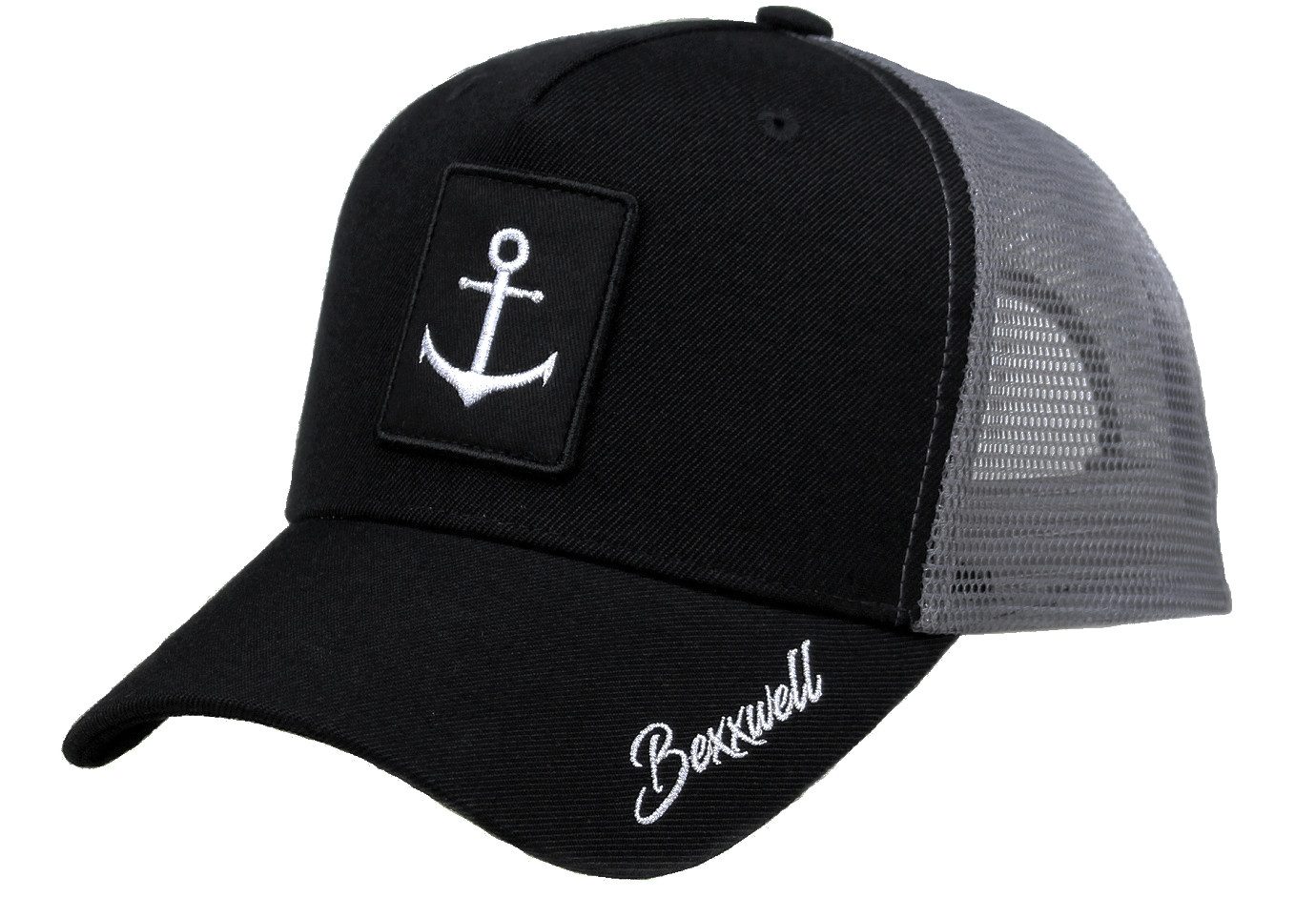 Bexxwell Trucker Cap mit Anker-Patch (optimale Passform, Unisex)