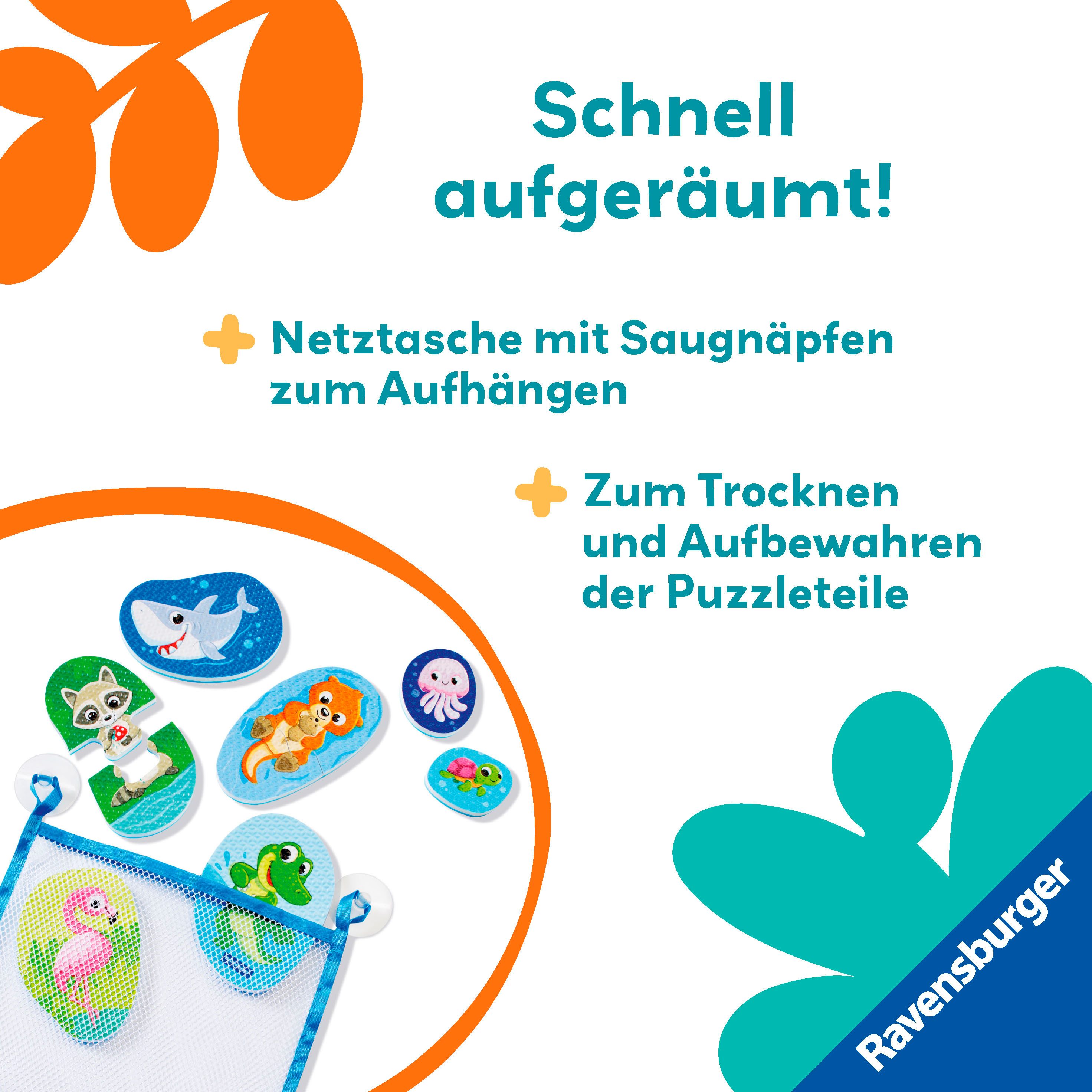 Ravensburger Badespielzeug Play+ Mein erstes Bade-Puzzle: Tiere