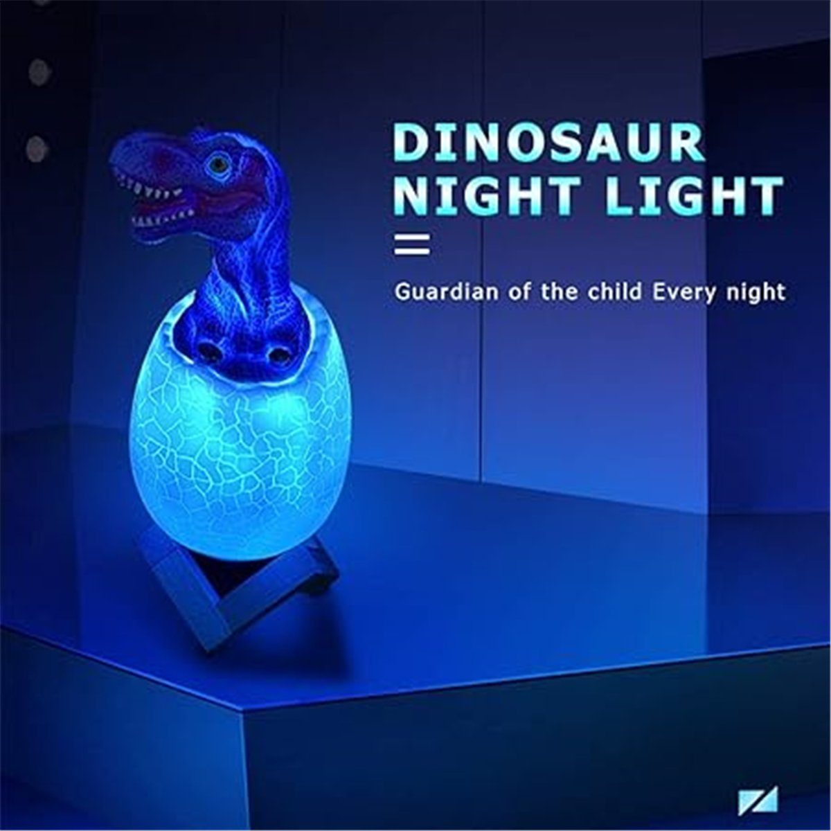 RGB Fernbedienung, 3D-Dinosaurier-Lichtleiste LED mit Farben 16 Nachtlicht und Touch- K&B