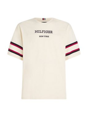 Tommy Hilfiger T-Shirt MONOTYPE SLEEVE COLOURBLOCK TEE mit Druck