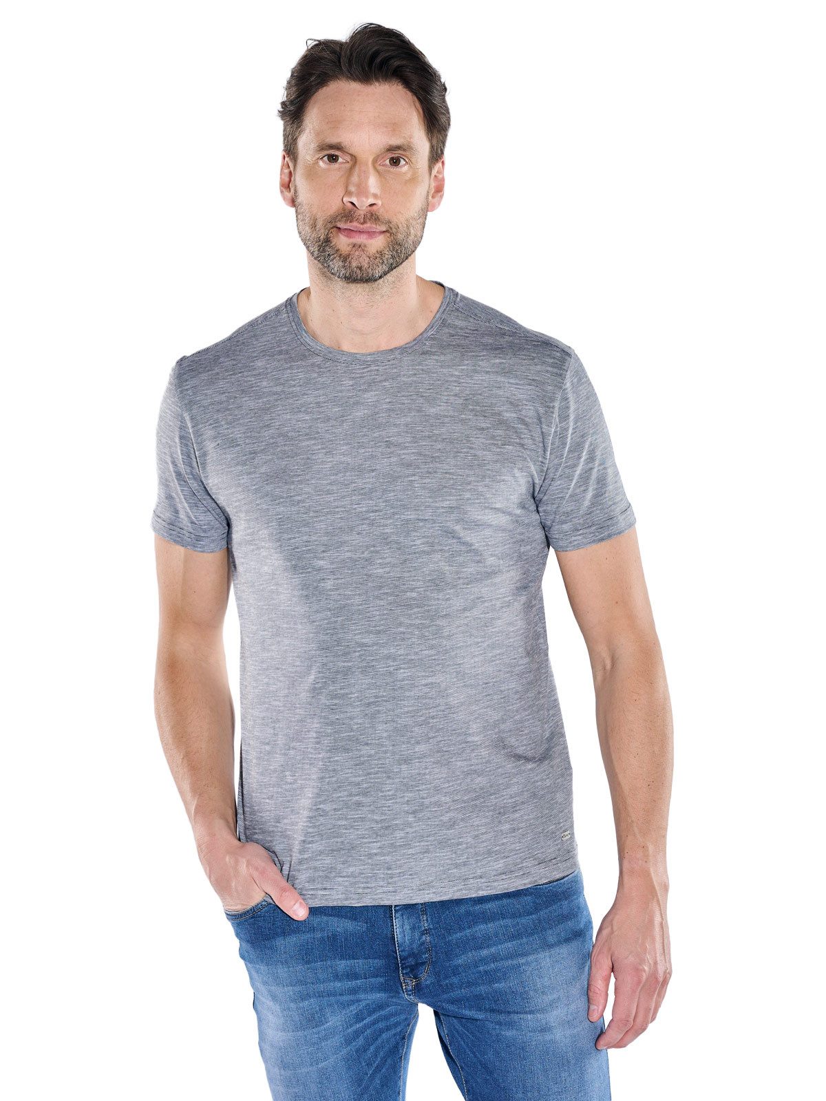 Engbers T-Shirt Herren T-Shirt mit spezieller Garnauswahl, Grau