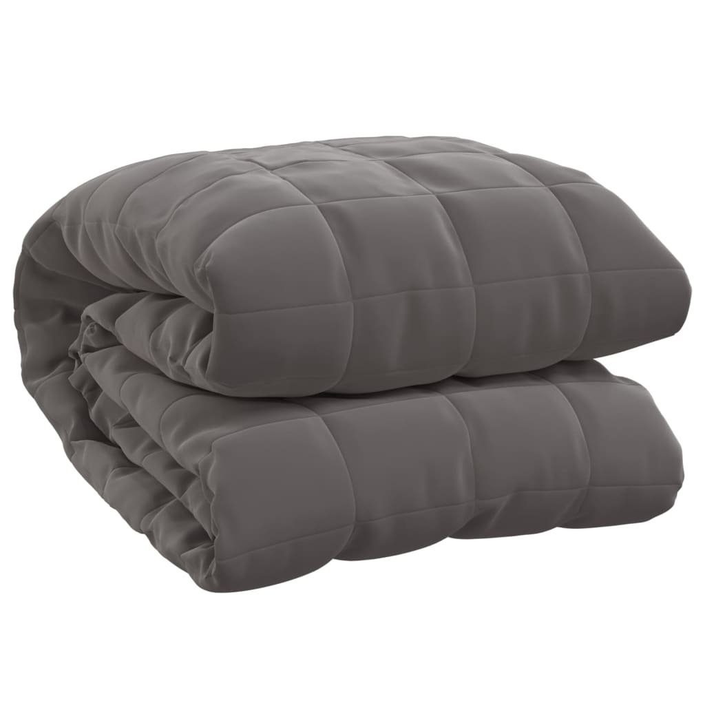 vidaXL Bettüberwurf Gewichtsdecke Grau 140x200 cm 10 kg Stoff