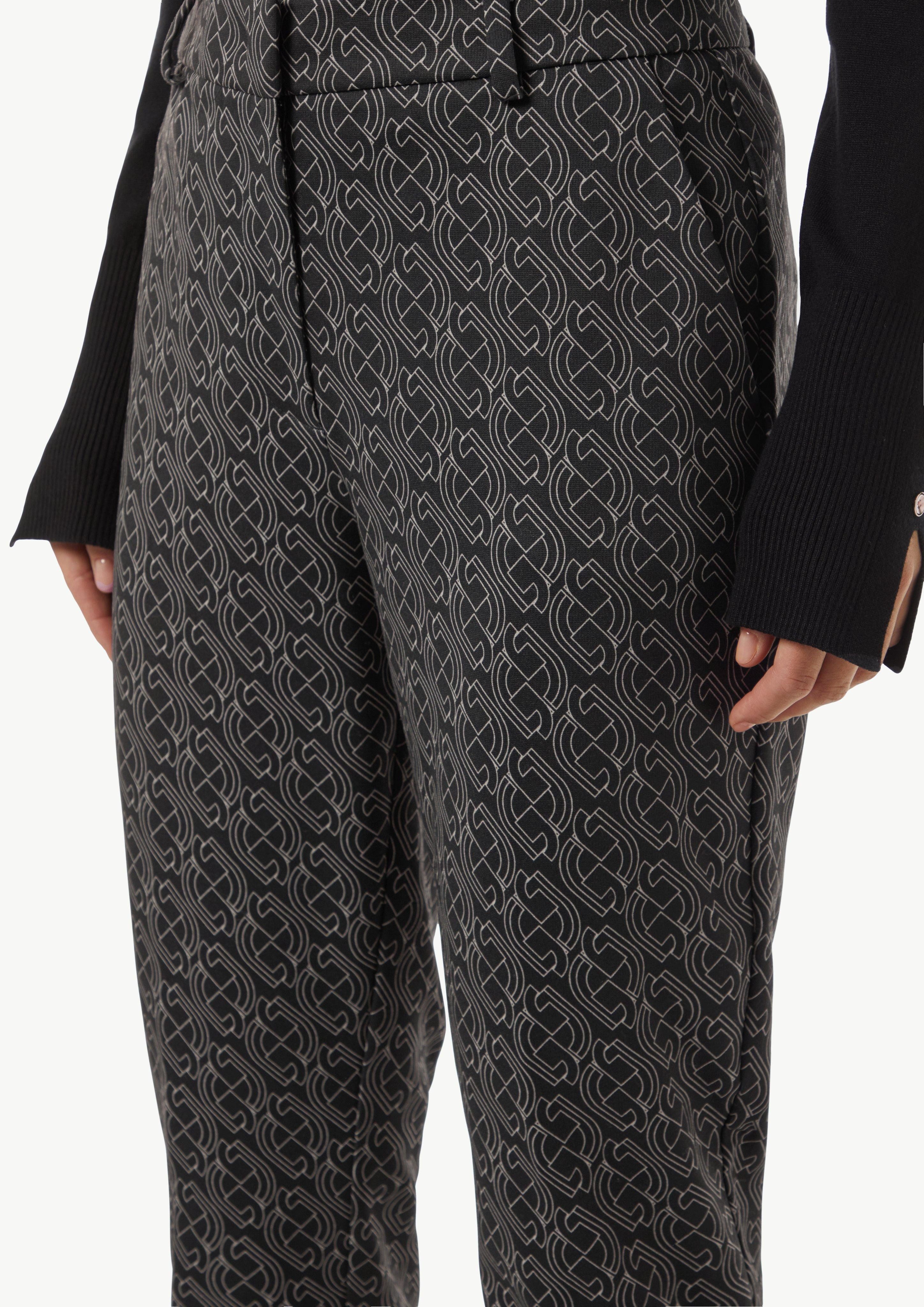 comma 7/8-Hose Gemusterte Cigarette-Pants aus Jersey günstig online kaufen