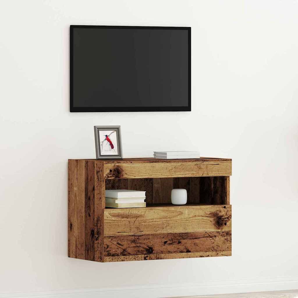 vidaXL TV-Wand TV-Wandschrank 60 x 30 x 40 cm Altholz Holzwerkstoff, (1-St)
