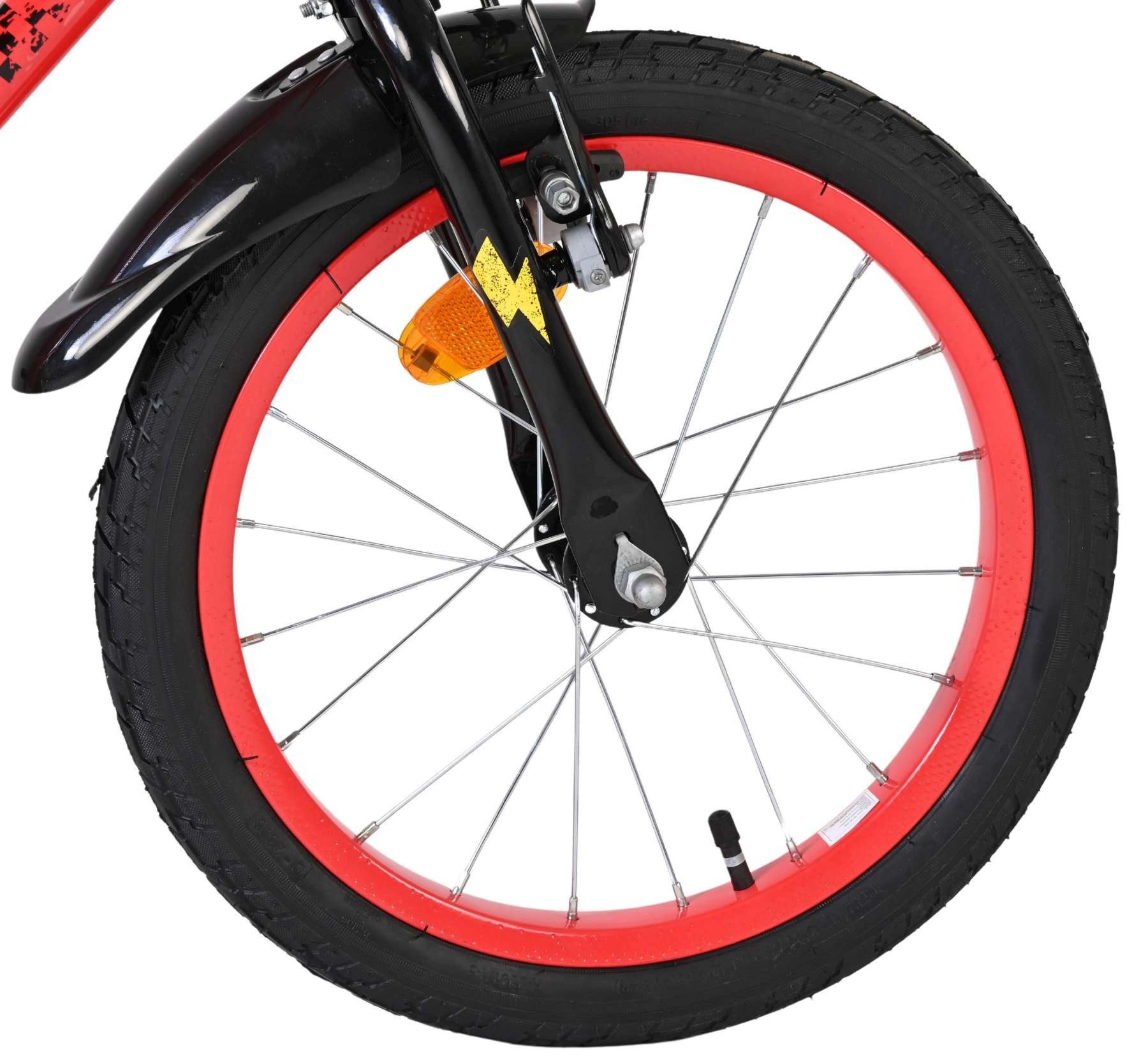 Volare Kinderfahrrad Disney Cars Kinderfahrrad - Jungen - 16 Zoll - Rot