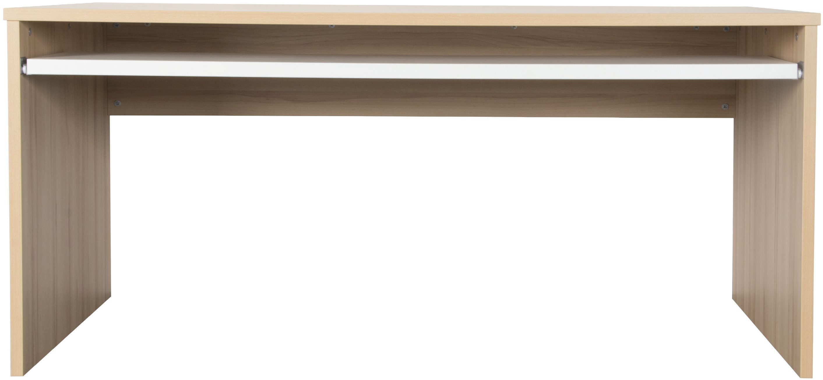 VOGL Möbelfabrik Schreibtisch Barrie mit 2-farbigem Tastaturauszug, in 2 Breiten, 2,5 cm Tischplattenstärke, Made in Germany