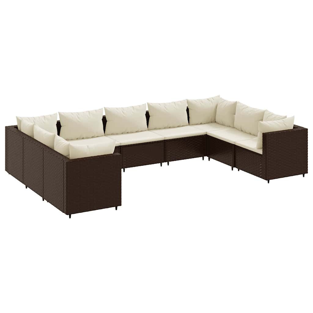vidaXL Gartenlounge-Set 9-tlg. Garten-Lounge-Set mit Kissen günstig online kaufen