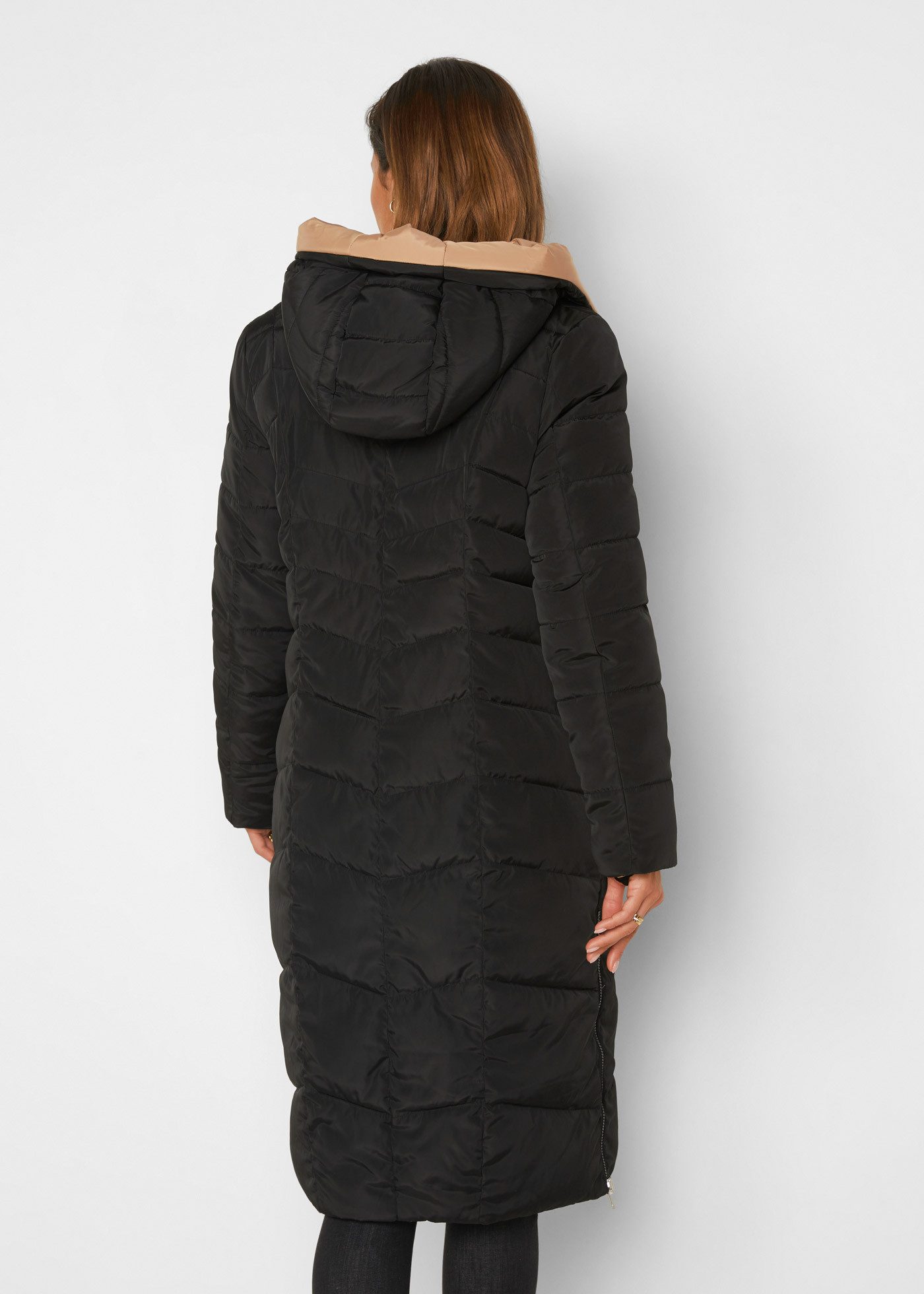 bonprix Steppmantel zum Wenden, 2-Wege-Zipper, Seitenschlitze mit Reißverschluss – Bild 3 von 5