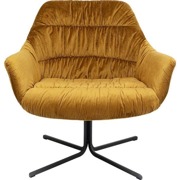 KARE Sessel Drehsessel Bristol Gelb Bezug: Polyester (Samtoptik) Sitzschale: Spanplatte naturbelassen Fuß/Füße: Stahl pulverbeschichtet Polsterung: 24 kg/m³ Polyurethan