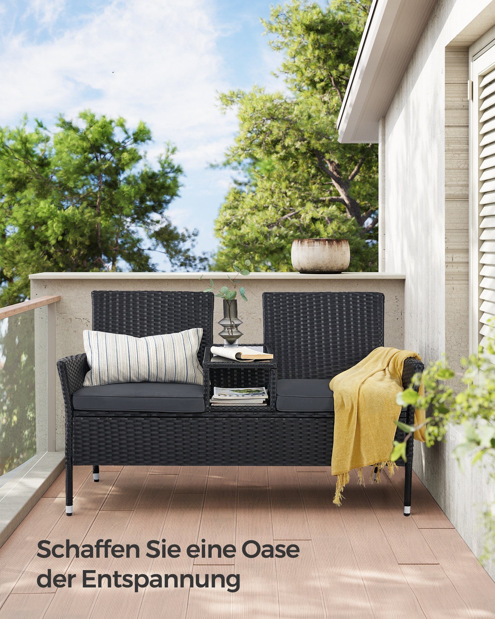 SONGMICS Balkonset, (1-tlg., 1 Gartensofa, mit günstig online kaufen
