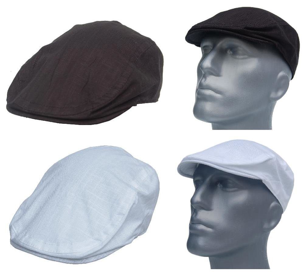 Cool4 Schiebermütze Gatsby Flatcap Unisex Leinen UV-Schutz