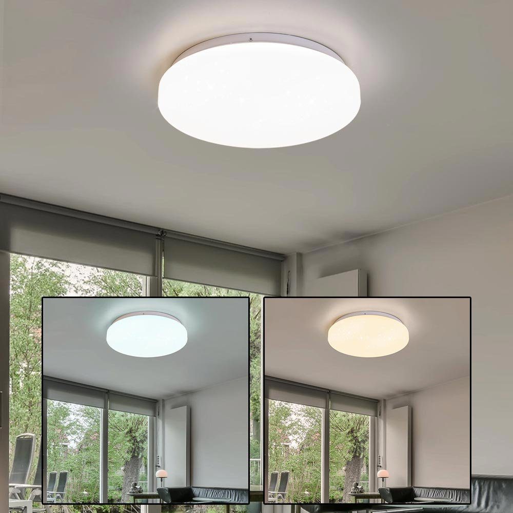 V-TAC LED Deckenleuchte, LED Decken Strahler Sternen Effekt Leuchte Tageslicht Lampe Wohn
