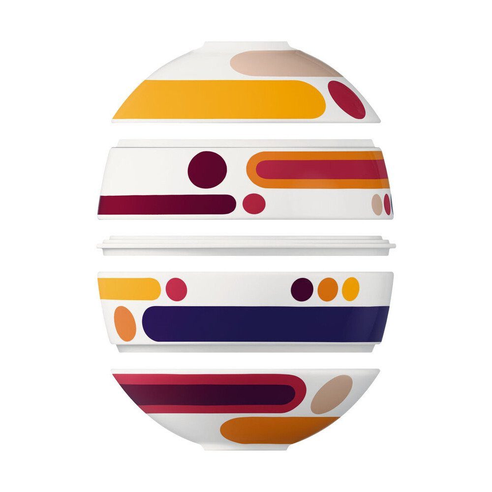 Villeroy & Boch Geschirr-Set Signature La petite Boule 5-tlg. Iconic Miami (1-tlg), Premium Porcelain, 5-teiliges Kombiservice, Geschirrset, Tafelservice, Ø14.1cm