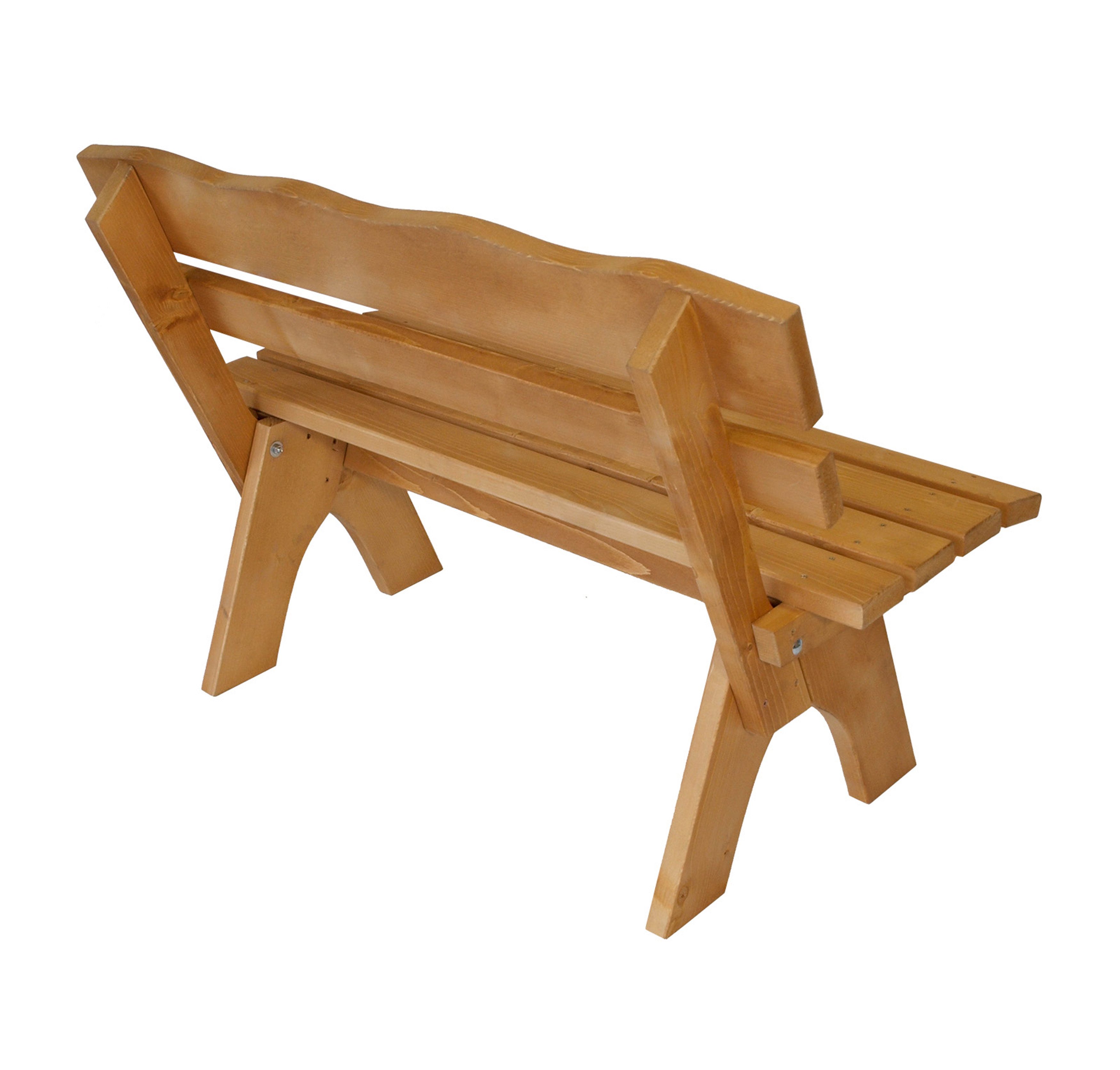 TPFGarden Gartenbank Drieburg (Hochwertige Outdoor Gartenbank, 1-St., Sitzbank Outdoor Garten Bank 2-Sitzer 120cm), Holzbank aus massivem Kiefernholz - Hochwertige Verarbeitung
