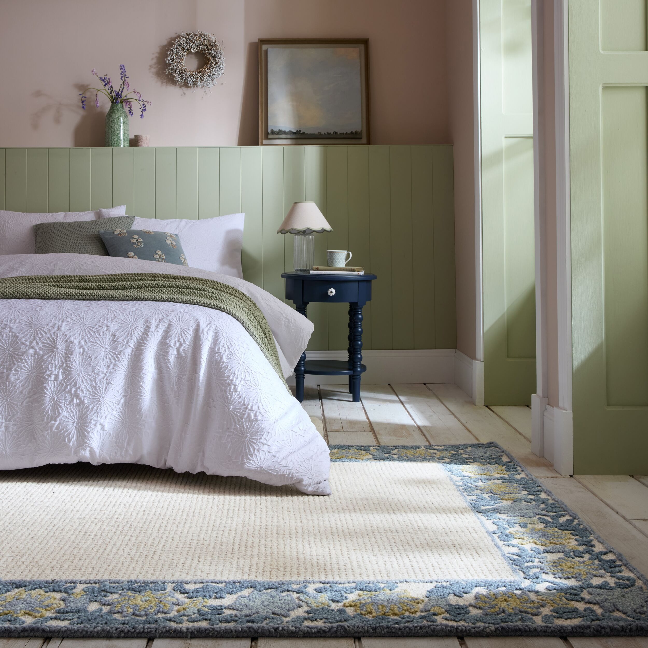 FLAIR RUGS Teppich Myla Floral, rechteckig, Höhe: 8 mm, mit floralem Rahmen