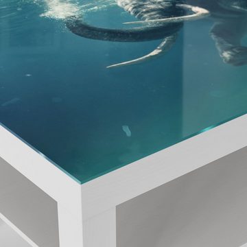 DEQORI Couchtisch 'Schwimmender Elefant', Glas Beistelltisch Glastisch modern