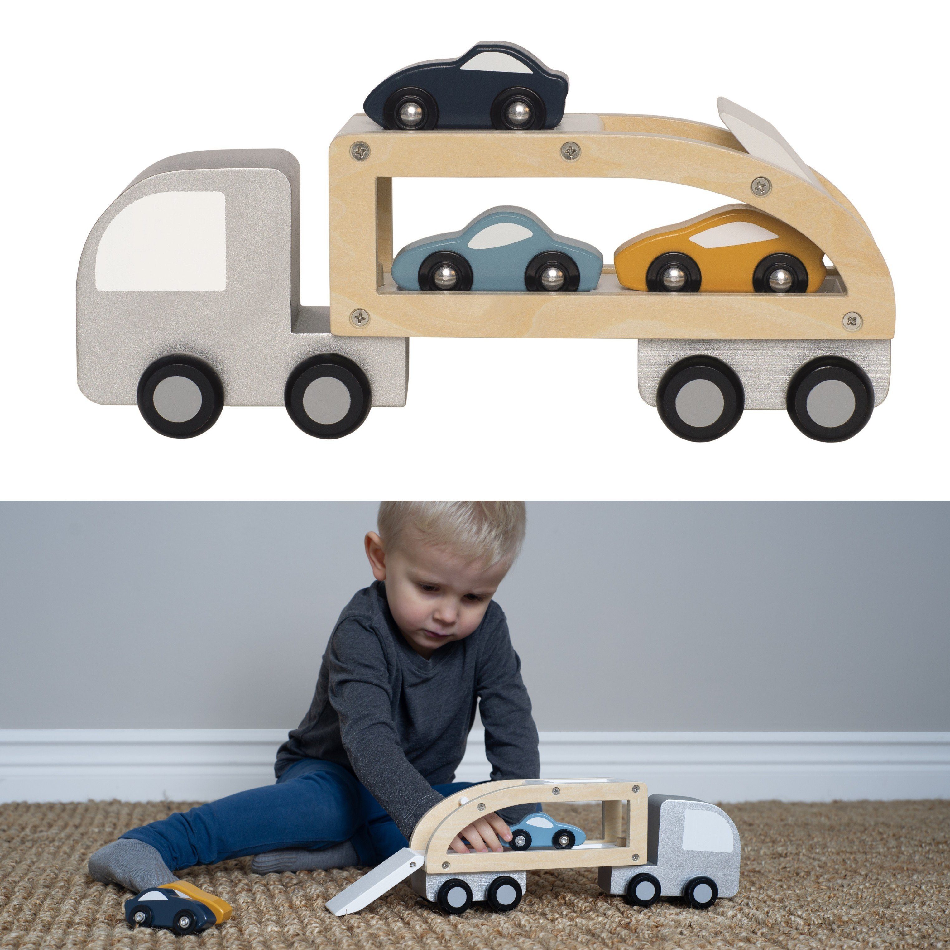 JaBaDaBaDo Spielzeug-Transporter Autotransporter mit 3 Autos