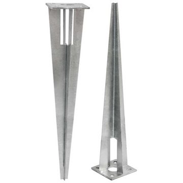 Niederberg Metall Bodenhülse Bodenhülse 50cm Einschlaghülse Einschlagbodenhülse, Ø36mm Zaunpfahl Pfostenträger