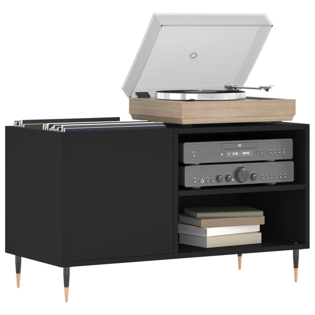 vidaXL Lowboard Plattenschrank Schwarz 85x38x48 cm Holzwerkstoff (1 St)