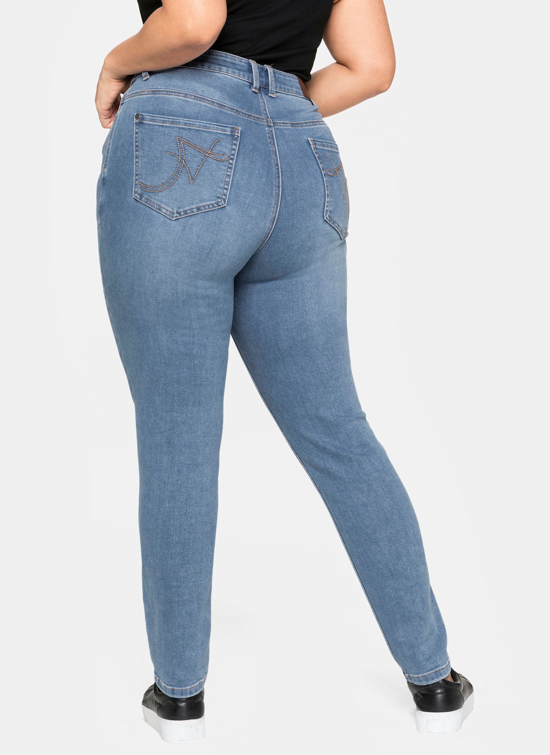 Sheego Bequeme Jeans Stretch-Jeans Super elastisches Power-Stretch-Material
