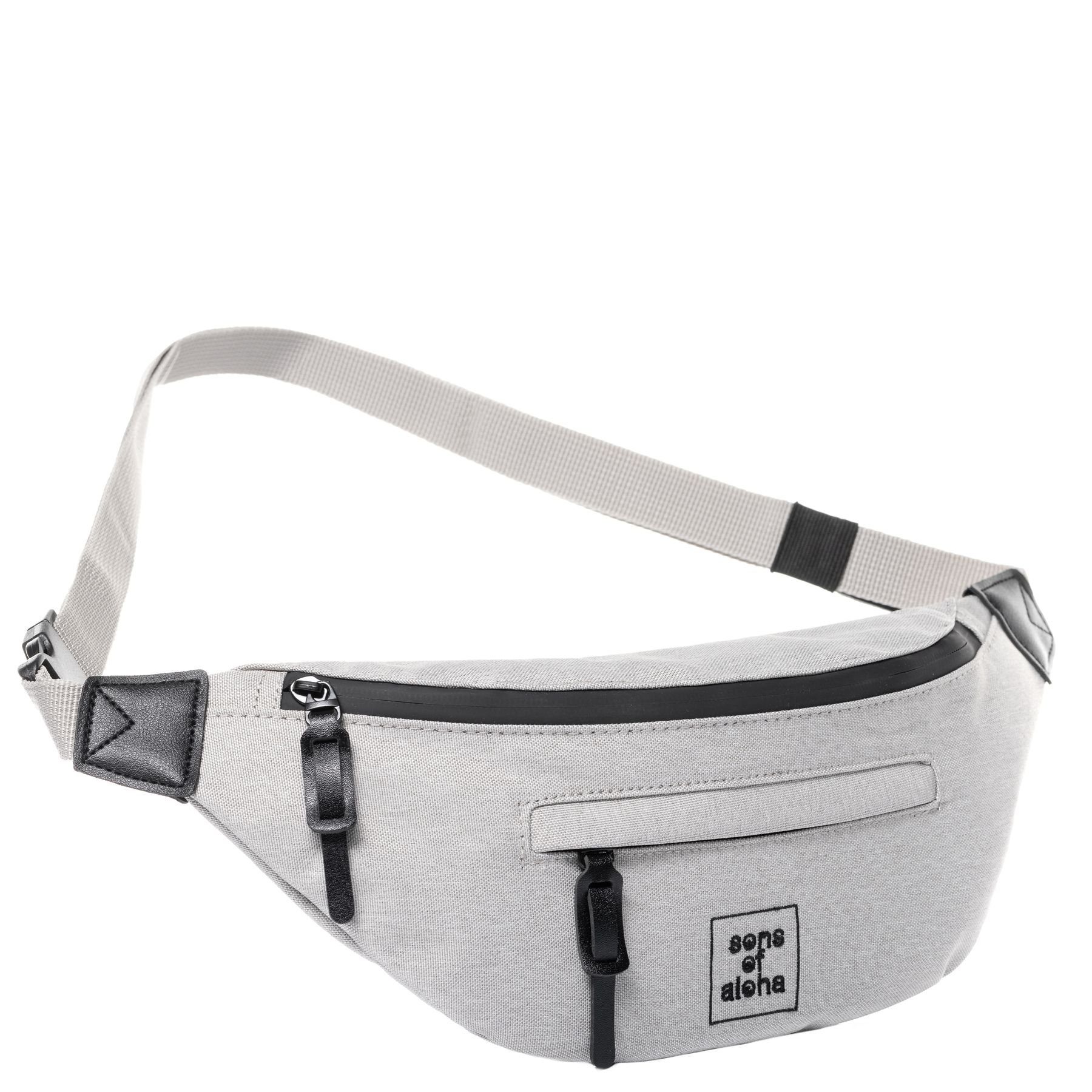 SONS OF ALOHA Umhängetasche Umhängetasche Brusttasche Sling Bag Zoll off-white, Hüfttasche großes Fach, Bauchtasche wasserabweisend, Damen Herren