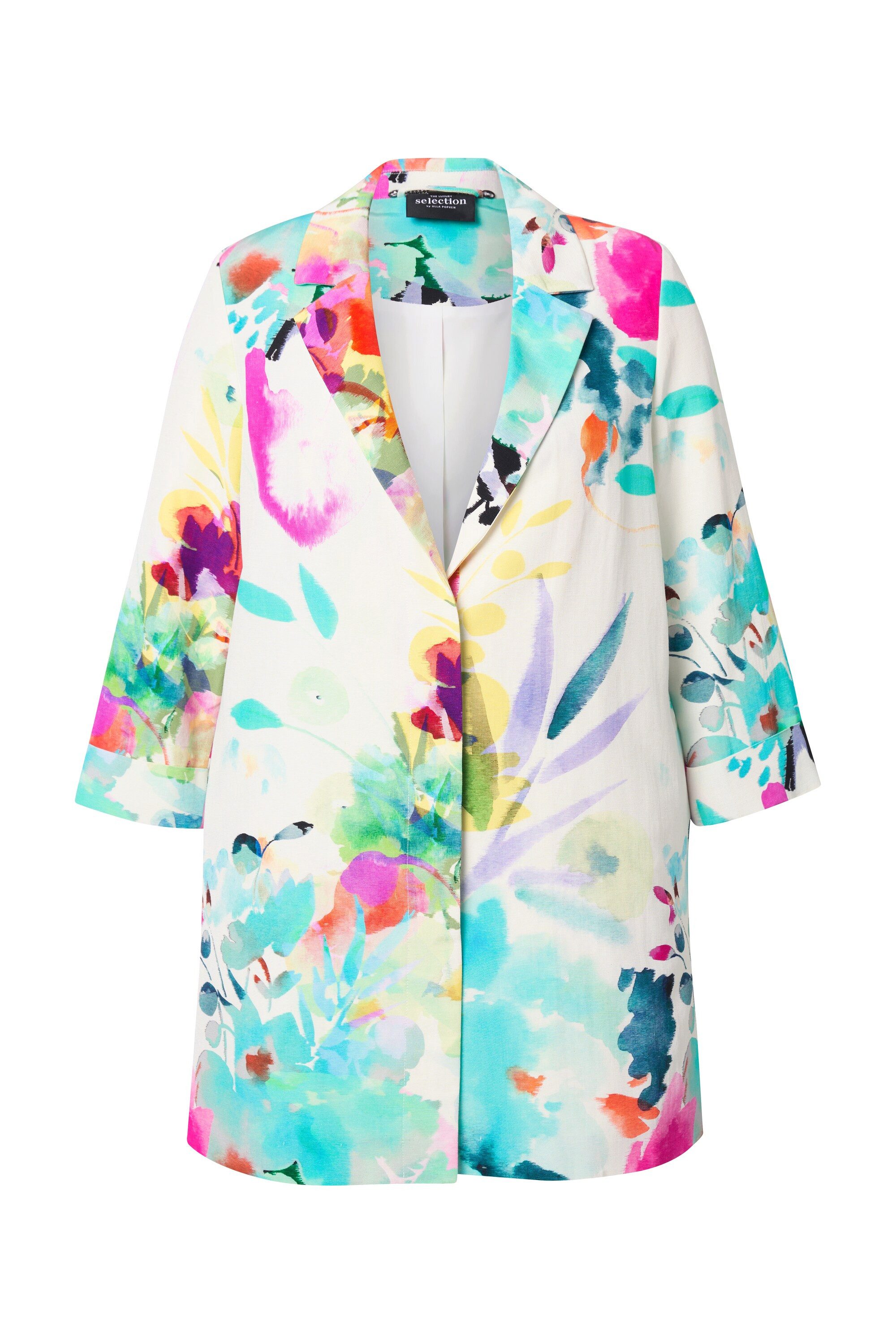 Ulla Popken Sommerjacke Jacke A-Linie Reverskragen günstig online kaufen