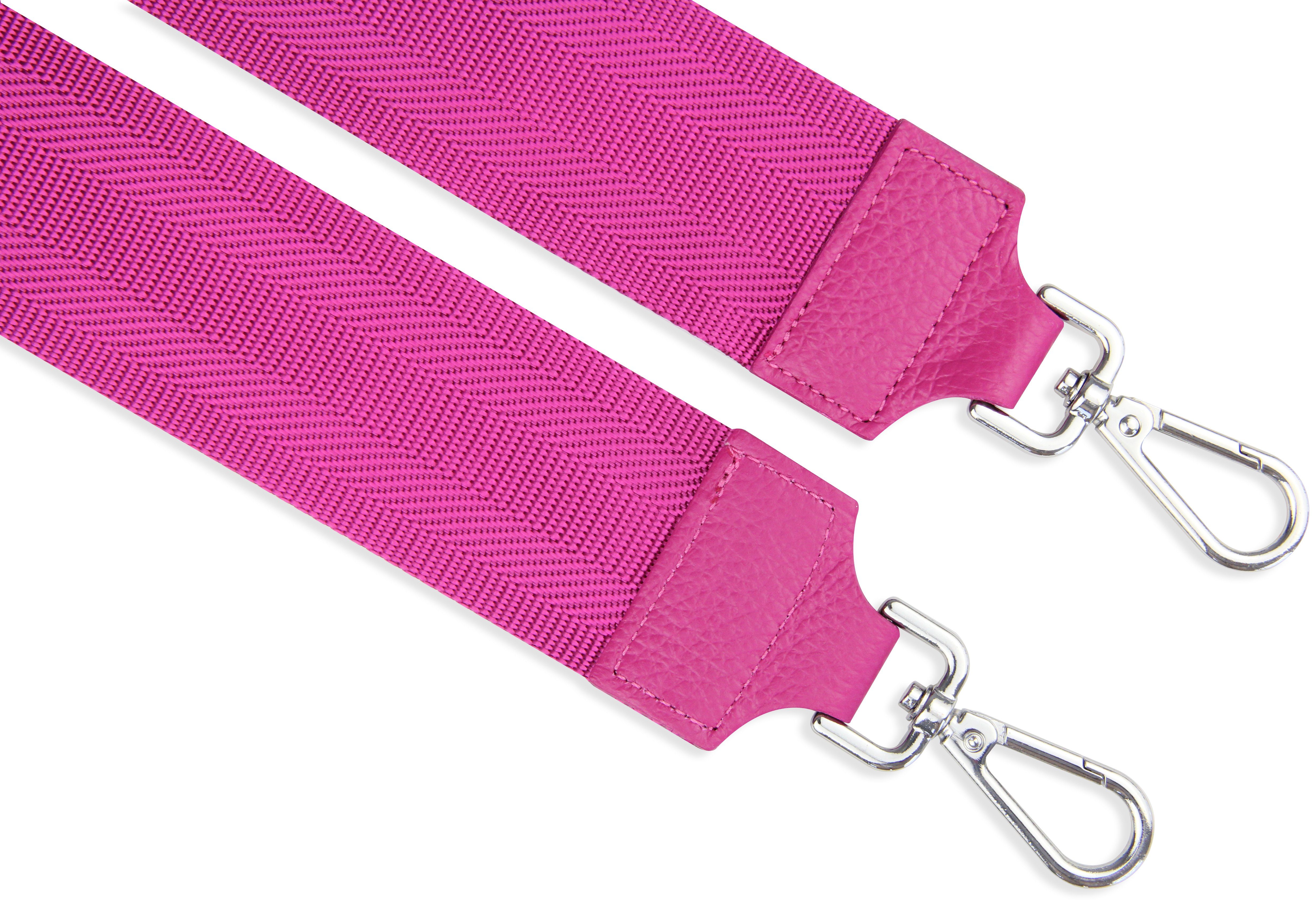 ITALY, Schultergurt MADE für IN Schulterriemen breiter Gurt, Pink Einfarbig verstellbarer 5cm Frentree Muster: Taschen,