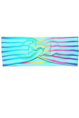 coolismo Kleid & Haarband Shirtkleid Regenbogenfisch-Print & Haarband gestreift (Set, 2-tlg., Kleid & Haarband) niedliches Design, Baumwolle