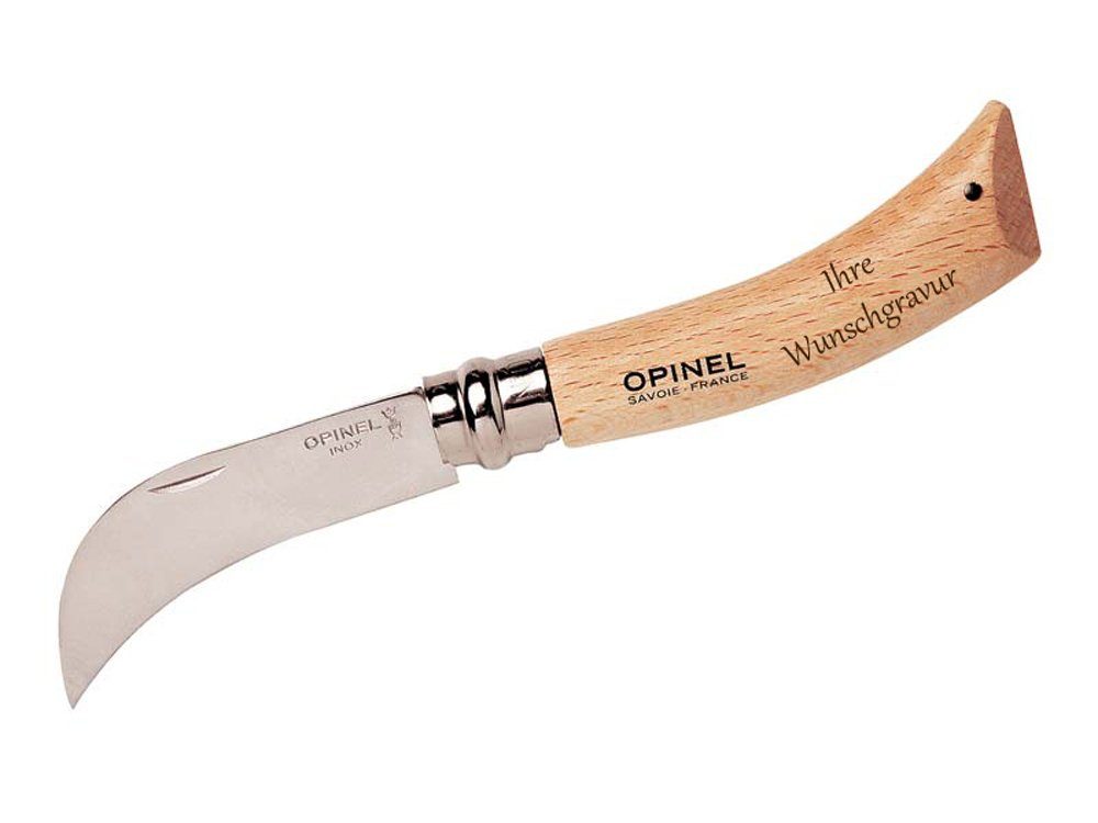 Opinel Blumenmesser Buche, rostfrei, mit Namensgravur