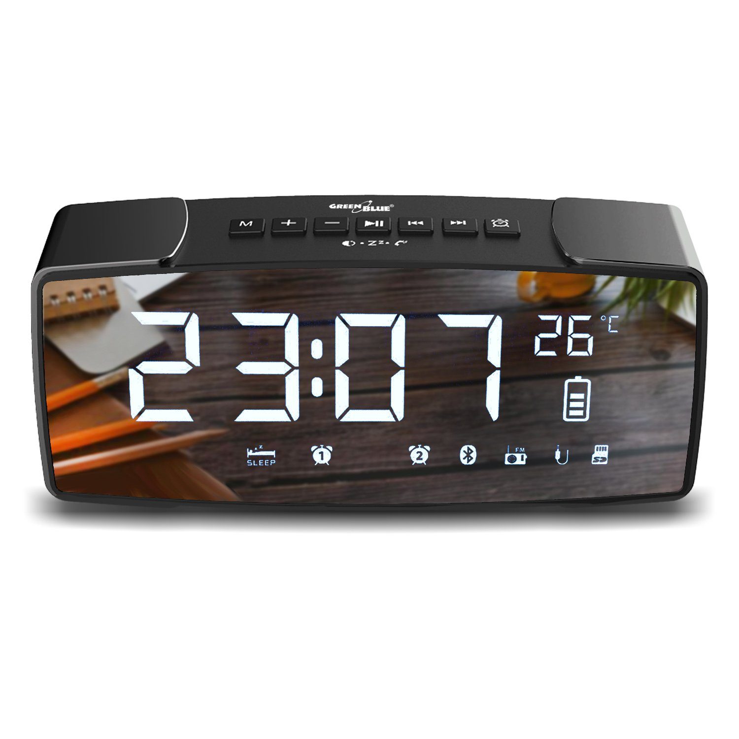 GreenBlue GB200 Bluetooth-Lautsprecher (Bluetooth-Lautsprecher Multi Radiowecker)
