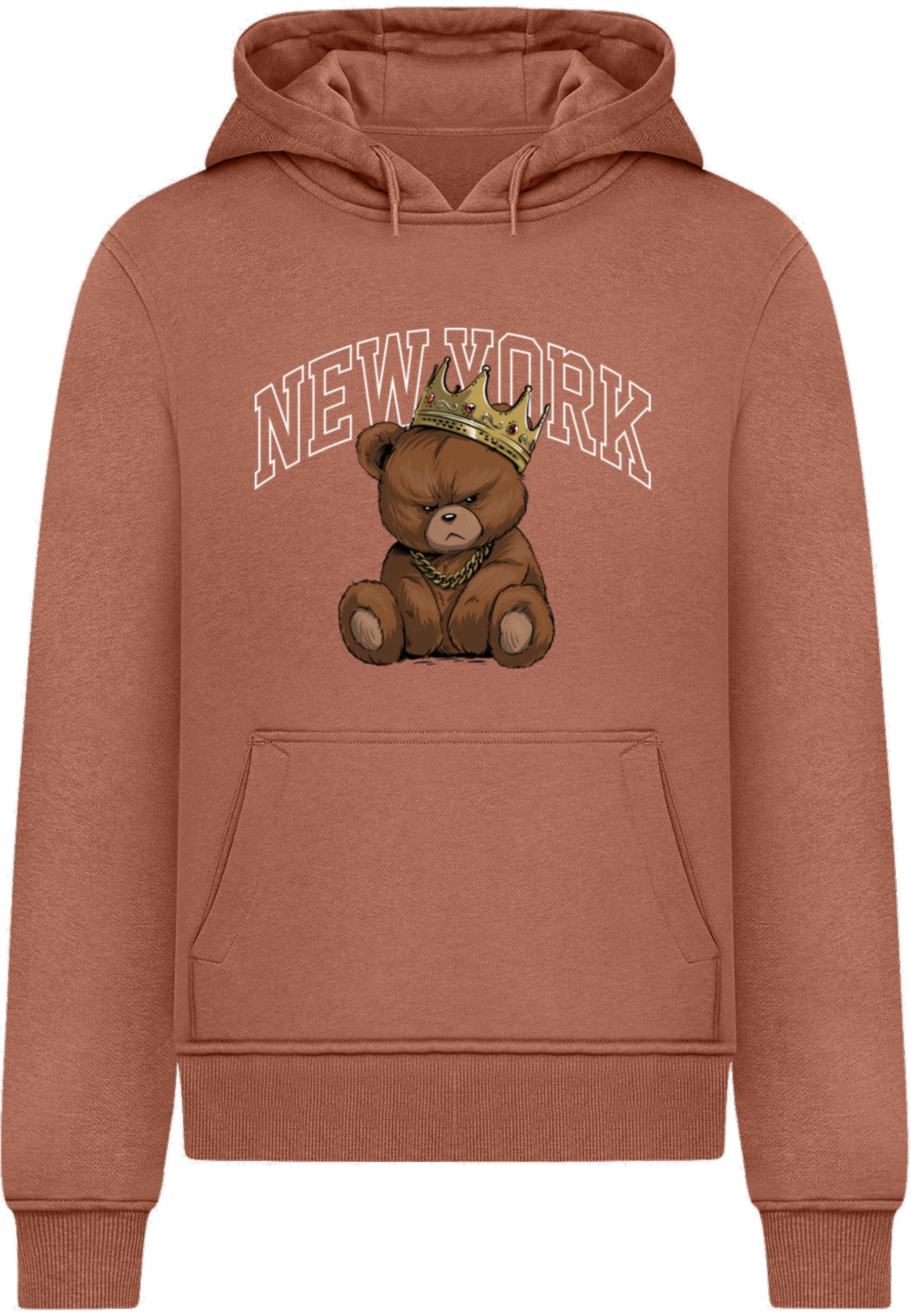 MisterTee Kapuzensweatshirt MisterTee NY Crowned Bear Hoody (1-tlg)